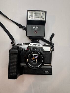 Olympus OM-G Silver 35mm SLR Film Camera w/ Zuiko 50mm f/1.8 Lens